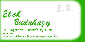 elek budahazy business card